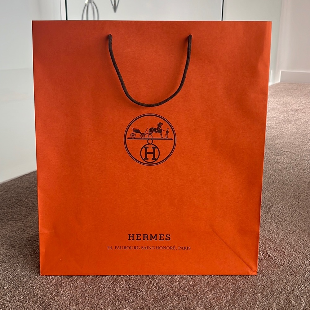 Hermes large paper shopping bag